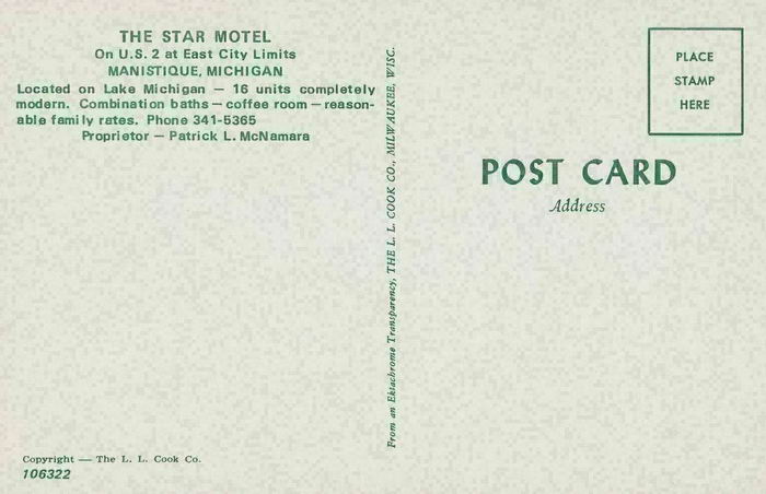 Star Motel - Old Postcard View (newer photo)